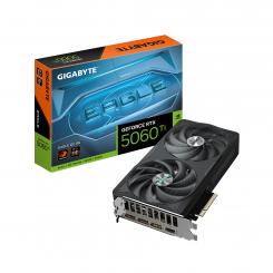 GIGABYTE GeForce RTX 5060 Ti EAGLE OC 8G Tarjeta Gráfica  8 GB GDDR7, 128 bits, PCI-E 5.0, 2617 MHz Frecuencia del núcleo, 3 x DisplayPort, 1 x HDMI, GV-N506TEAGLE OC-8GD
